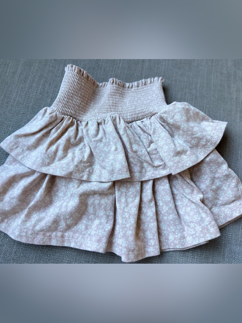 Jamie Kay Light pink and White Floral Ruffle Skirt